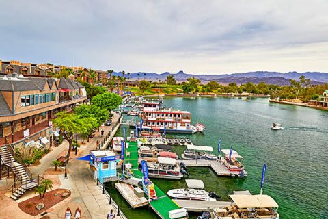 Lake,Havasu,,Arizona,,Usa,-,June,30,,2021:,View,Of Lake Havasu, Arizona, USA - June 30, 2021: View of Lake Havasu, Arizona taken from the the London Bridge