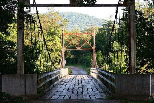 swinging bridge