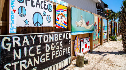grayton beach art wall